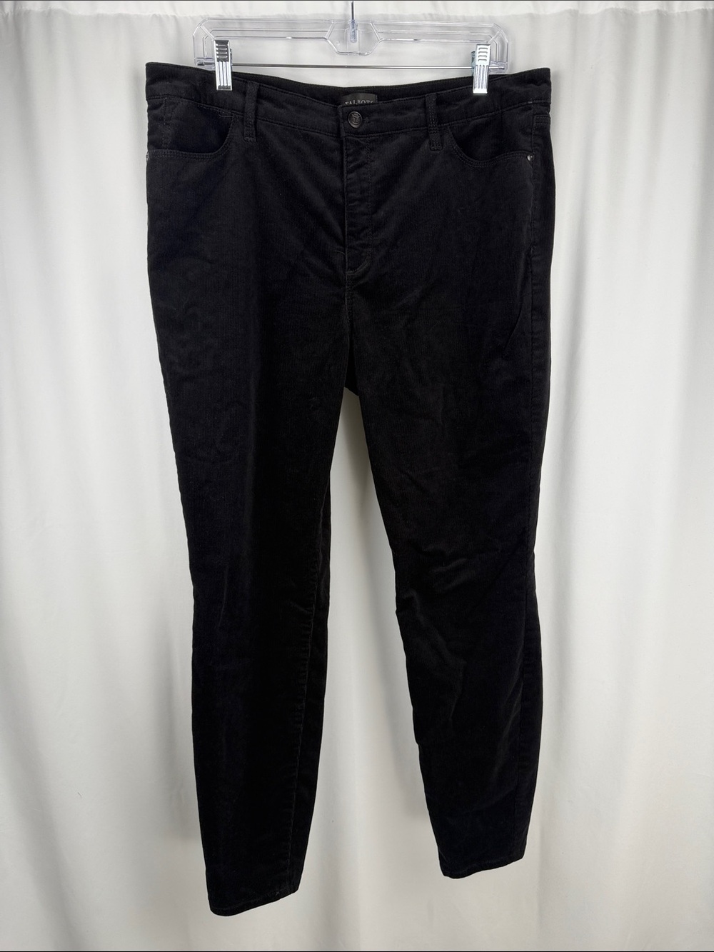 Talbots Black Cropped Corduroy Ankle Pants